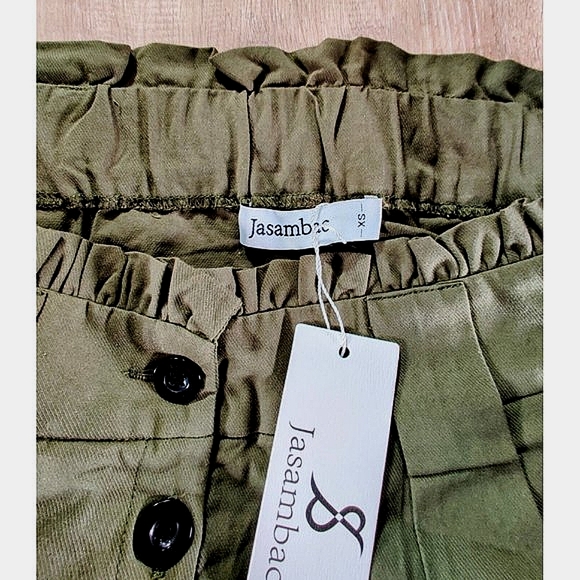 Womens Jasambac High Waisted‎ Shorts size XS, Green - Picture 1 of 5